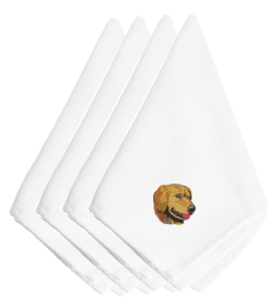 Golden Retriever Embroidered Napkins Set of 4