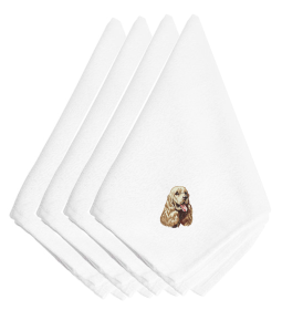 Cocker Spaniel Embroidered Napkins Set of 4