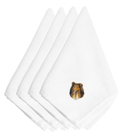 Collie Embroidered Napkins Set of 4