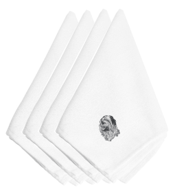 Old English Sheepdog Embroidered Napkins Set of 4