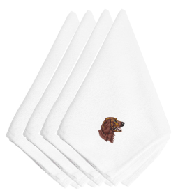 Irish Setter Embroidered Napkins Set of 4