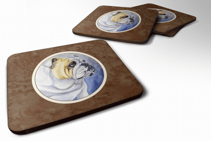 Bulldog 1 Art Foam Coaster