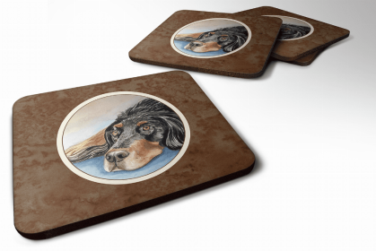 Gordon Setter Art Foam Coaster