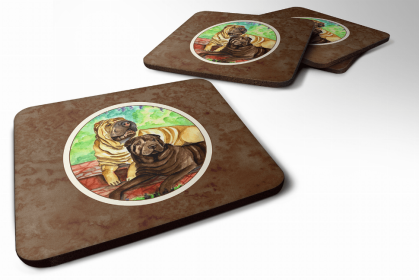 Shar Pei 1 Art Foam Coaster