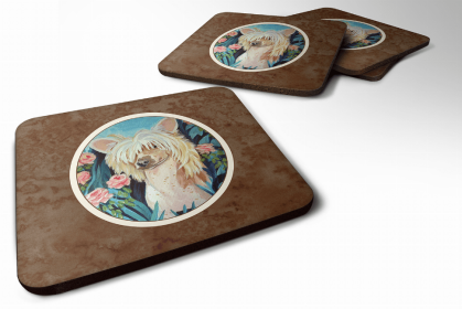 Chinese Crested Art Foam Coaster