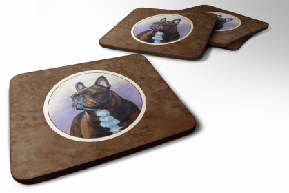 French Bulldog 4 Art Foam Coaster