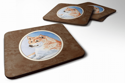 Shiba Inu 1  Art Foam Coaster