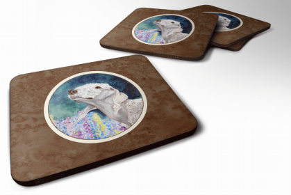 Bedlington Terrier Art Foam Coaster