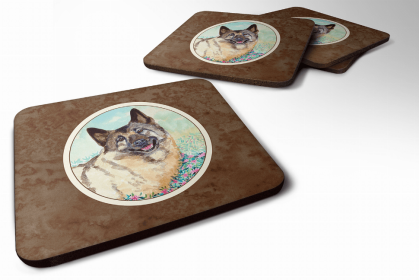 Norwegian Elkhound Art Foam Coaster