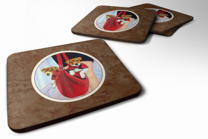 Jack Russell Terrier 2 Art Foam Coaster