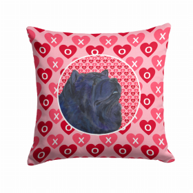 Chow Chow Hearts Love and Valentine's Day Dog Portrait Fabric Decorative Pillow