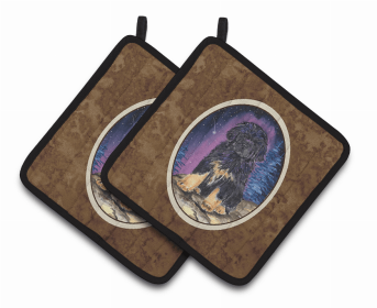 Mastiff - Tibetan Starry Night Pair of Potholders