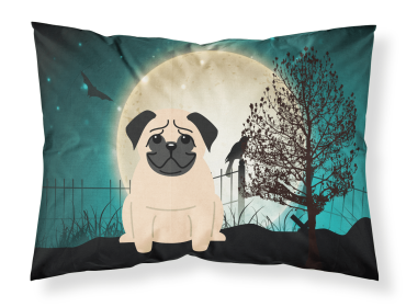 Pug - Fawn - Halloween Scary Fabric Standard Pillowcase