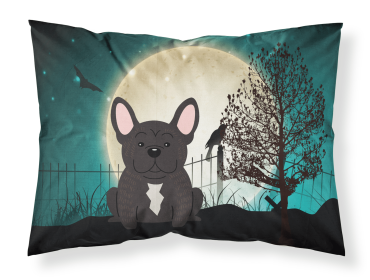 French Bulldog - Brindle - Halloween Scary Fabric Standard Pillowcase