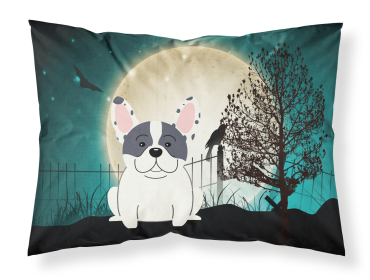 French Bulldog - Piebald - Halloween Scary Fabric Standard Pillowcase