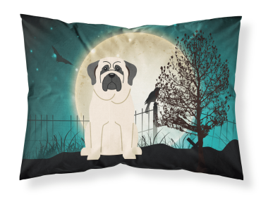 Mastiff - White - Halloween Scary Fabric Standard Pillowcase