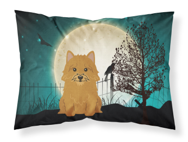 Norwich Terrier Halloween Scary Fabric Standard Pillowcase