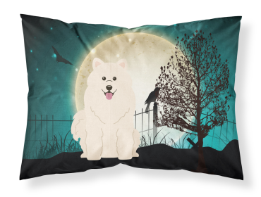 Samoyed Halloween Scary Fabric Standard Pillowcase