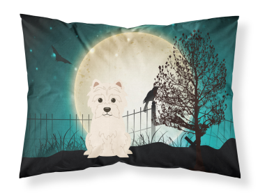 West Highland White Terrier Halloween Scary Fabric Standard Pillowcase