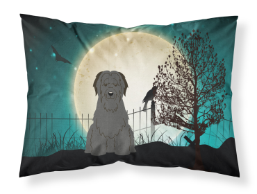 Briard - Black - Halloween Scary Fabric Standard Pillowcase