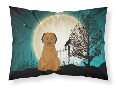 Briard - Brown - Halloween Scary Fabric Standard Pillowcase