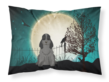 Cocker Spaniel - Black - Halloween Scary Fabric Standard Pillowcase