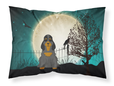 Cocker Spaniel - Black and Tan - Halloween Scary Fabric Standard Pillowcase