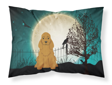 Cocker Spaniel - Red - Halloween Scary Fabric Standard Pillowcase