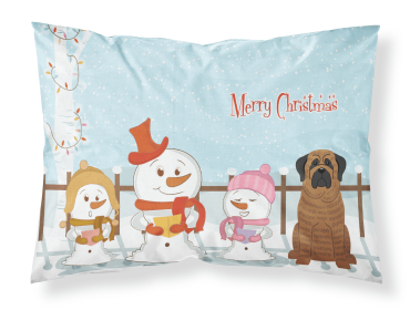 Mastiff - Brindle - Merry Christmas Carolers Standard Pillowcase