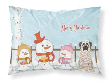 Mastiff - Brindle and White - Merry Christmas Carolers Standard Pillowcase