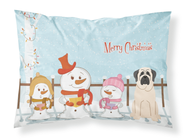 Mastiff - White - Merry Christmas Carolers Standard Pillowcase