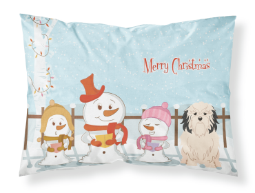 Lowchen Merry Christmas Carolers Standard Pillowcase