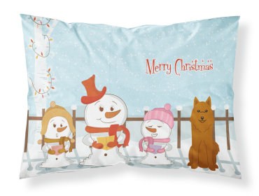 Karelian Bear Dog Merry Christmas Carolers Standard Pillowcase