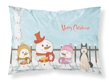 West Siberian Laika Spitz Merry Christmas Carolers Standard Pillowcase