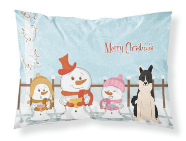 Russo -European Laika Spitz Merry Christmas Carolers Standard Pillowcase