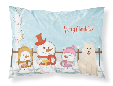 Samoyed Merry Christmas Carolers Standard Pillowcase