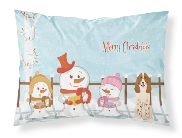 Russian Spaniel Merry Christmas Carolers Standard Pillowcase