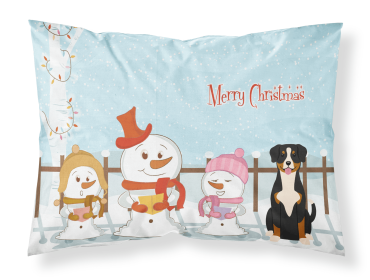 Entlebucher Merry Christmas Carolers Standard Pillowcase