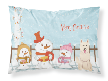 German Shepherd - White - Merry Christmas Carolers Standard Pillowcase