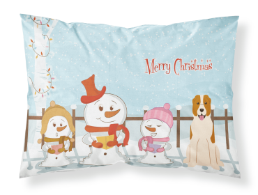 Central Asian Shepherd Dog Merry Christmas Carolers Standard Pillowcase