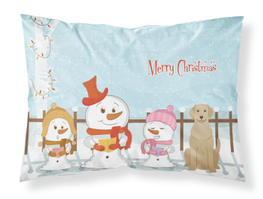 Labrador Retriever - Yellow - Merry Christmas Carolers Standard Pillowcase