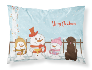 Labrador Retriever - Chocolate - Merry Christmas Carolers Standard Pillowcase