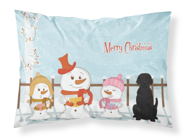 Labrador Retriever - Black - Merry Christmas Carolers Standard Pillowcase