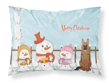 German Shepherd Merry Christmas Carolers Standard Pillowcase