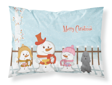 Poodle - Silver - Merry Christmas Carolers Standard Pillowcase