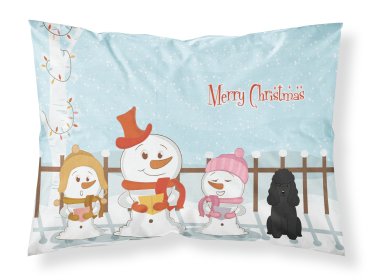 Poodle - Black - Merry Christmas Carolers Standard Pillowcase