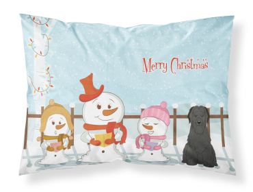 Briard - Black - Merry Christmas Carolers Standard Pillowcase