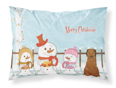 Briard - Brown - Merry Christmas Carolers Standard Pillowcase