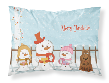 Shih Tzu - Chocolate - Merry Christmas Carolers Standard Pillowcase