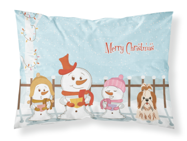 Shih Tzu - Red and White - Merry Christmas Carolers Standard Pillowcase